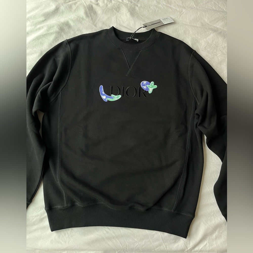 NEW w/Tags Men’s Christian Dior x Kenny Scharf Black Sweater Size Medium - RARE